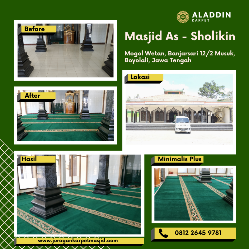 pemasangan karpet masjid as sholihin