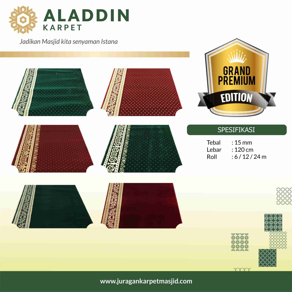spesifikasi karpet masjid grand premium