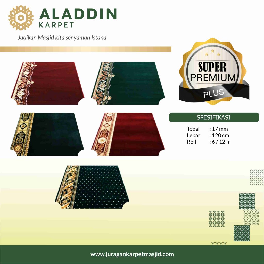 spesifikasi karpet masjid super premium plus
